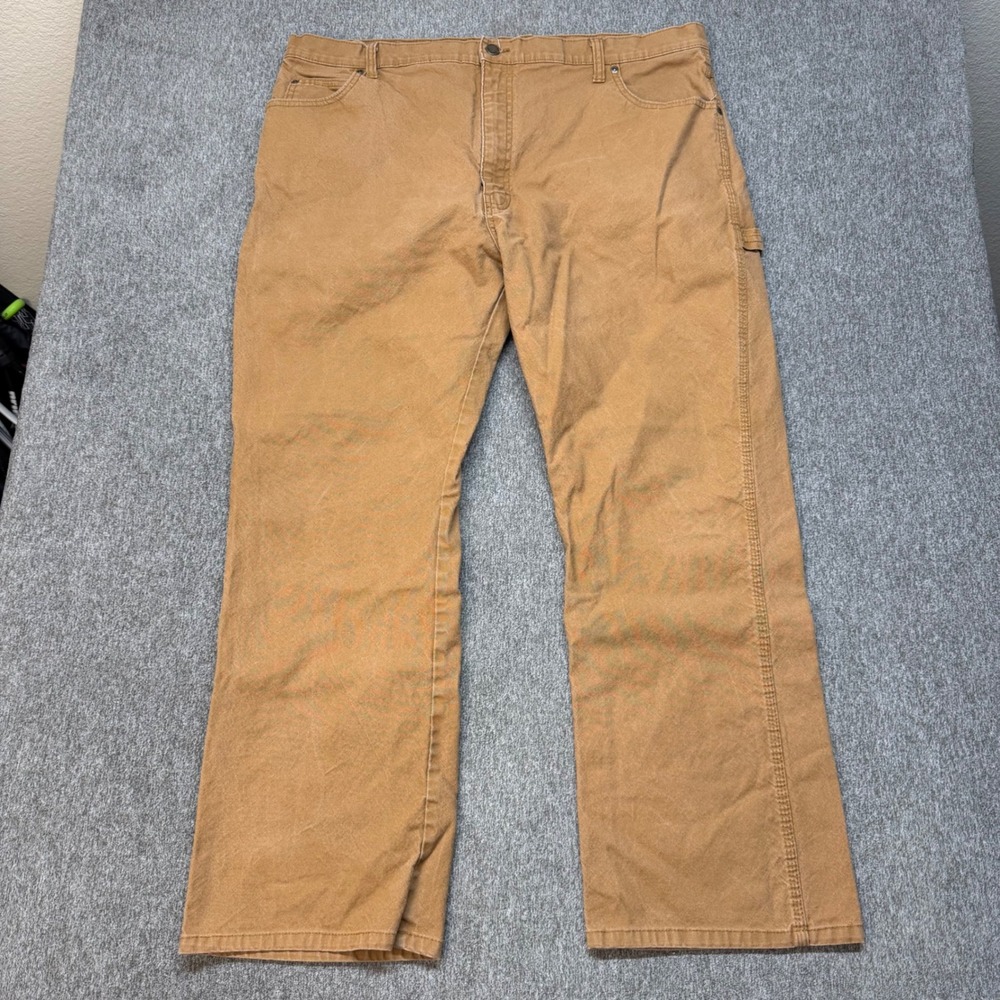 Dickies Genuine Duck Carpenter Pants Mens 40x30 Brown Canvas Utility Workwear
